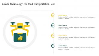 Drone Technology For Food Transportation Icon