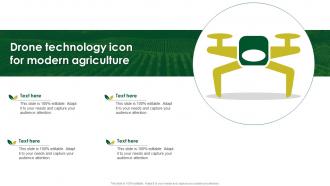 Drone Technology Icon For Modern Agriculture