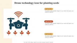 Drone Technology Icon For Planting Seeds