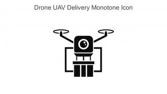 Drone UAV Delivery Monotone Icon In Powerpoint Pptx Png And Editable Eps Format