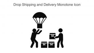 Drop Shipping And Delivery Monotone Icon In Powerpoint Pptx Png And Editable Eps Format
