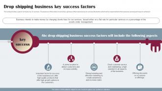 Drop Shipping Business Plan Drop Shipping Business Key Success Factors BP SS