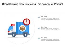 Drop shipping icon illustrating fast delivery of product