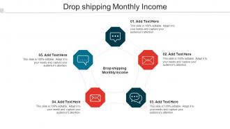 Drop Shipping Monthly Income Ppt Powerpoint Presentation Slides Infographic Template Cpb