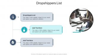 Dropshippers List In Powerpoint And Google Slides Cpb