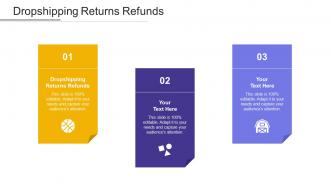 Dropshipping returns refunds ppt powerpoint presentation outline designs download cpb