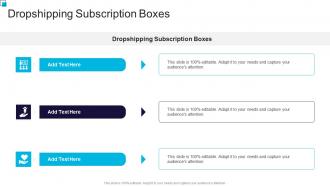 Dropshipping Subscription Boxes In Powerpoint And Google Slides Cpb