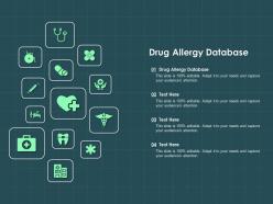 Drug allergy database ppt powerpoint presentation slides sample