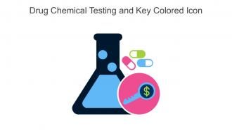 Drug Chemical Testing And Key Colored Icon In Powerpoint Pptx Png And Editable Eps Format