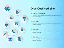 Drug cost prediction ppt powerpoint presentation pictures slides
