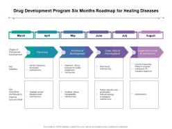 Drug development program six months roadmap for healing diseases