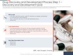Drug discovery and development process lead ppt infographics gridlines