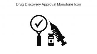 Drug Discovery Approval Monotone Icon In Powerpoint Pptx Png And Editable Eps Format