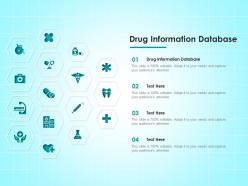 Drug information database ppt powerpoint presentation ideas example introduction