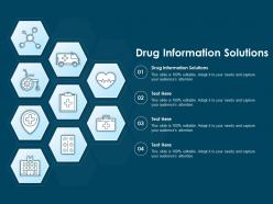 Drug information solutions ppt powerpoint presentation inspiration clipart images