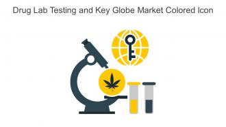 Drug Lab Testing And Key Globe Market Colored Icon In Powerpoint Pptx Png And Editable Eps Format