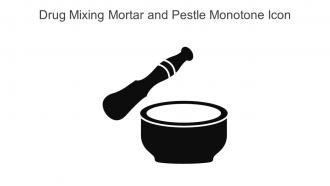 Drug Mixing Mortar And Pestle Monotone Icon In Powerpoint Pptx Png And Editable Eps Format