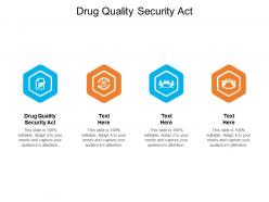 Drug quality security act ppt powerpoint presentation slides design inspiration cpb