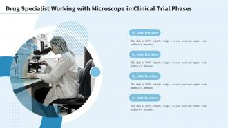 Drug Specialist Working With Microscope In Clinical Trial Phases Research Design For Clinical Trials