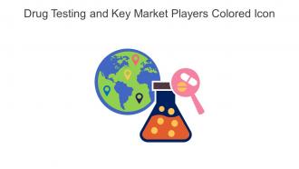 Drug Testing And Key Market Players Colored Icon In Powerpoint Pptx Png And Editable Eps Format