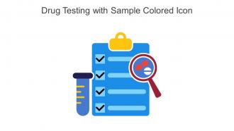 Drug Testing With Sample Colored Icon In Powerpoint Pptx Png And Editable Eps Format