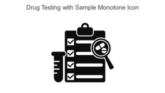 Drug Testing With Sample Monotone Icon In Powerpoint Pptx Png And Editable Eps Format