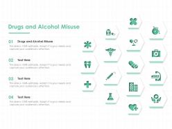 Drugs and alcohol misuse ppt powerpoint presentation outline infographic template