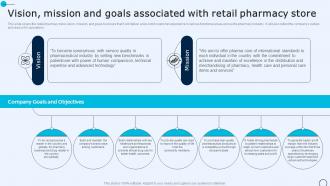Drugstore Startup Business Plan Vision Mission And Goals Associated With Retail Pharmacy BP SS