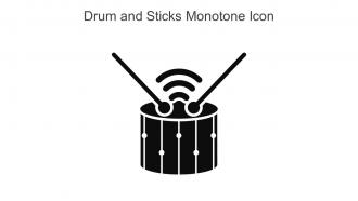 Drum And Sticks Monotone Icon In Powerpoint Pptx Png And Editable Eps Format