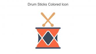 Drum Sticks Colored Icon in powerpoint pptx png and editable eps format