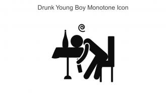 Drunk Young Boy Monotone Icon In Powerpoint Pptx Png And Editable Eps Format