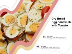 Dry bread egg sandwich with tomato