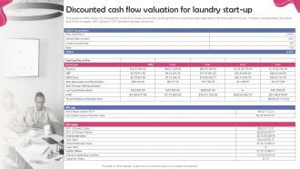 Dry Cleaning Home Delivery Discounted Cash Flow Valuation For Laundry Start Up BP SS