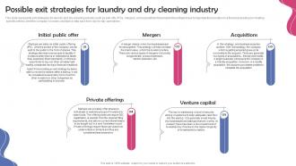 Dry Cleaning Home Delivery Possible Exit Strategies For Laundry And Dry Cleaning Industry BP SS