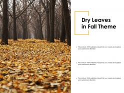 Dry leaves in fall theme