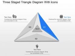 Ds Three Staged Triangle Diagram With Icons Powerpoint Template