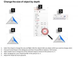 Ds three staged triangle diagram with icons powerpoint template