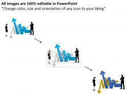 Ds upward and downward arrows with business icons powerpoint template