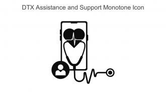 DTX Assistance And Support Monotone Icon In Powerpoint Pptx Png And Editable Eps Format