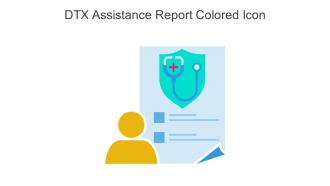 DTX Assistance Report Colored Icon In Powerpoint Pptx Png And Editable Eps Format
