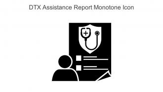 DTX Assistance Report Monotone Icon In Powerpoint Pptx Png And Editable Eps Format
