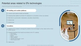 DTx Enablers Potential Areas Related To DTx Technologies