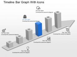 Du timeline bar graph with icons powerpoint template