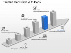 Du timeline bar graph with icons powerpoint template