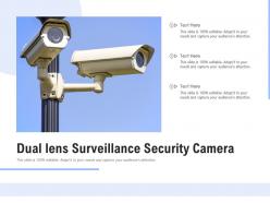 Dual Lens Surveillance Security Camera