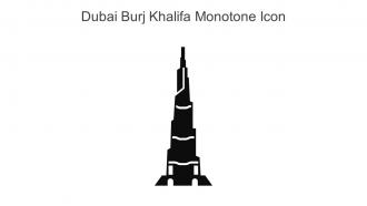 Dubai Burj Khalifa Monotone Icon In Powerpoint Pptx Png And Editable Eps Format