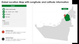 Dubai Location Map With Longitude And Latitude Information