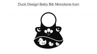 Duck Design Baby Bib Monotone Icon In Powerpoint Pptx Png And Editable Eps Format