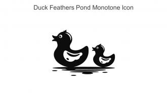 Duck Feathers Pond Monotone Icon In Powerpoint Pptx Png And Editable Eps Format