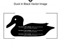 Duck in black vector image